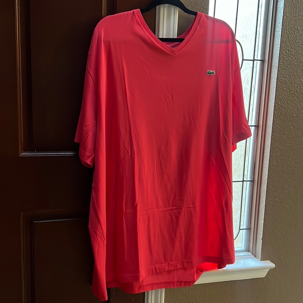 Lacoste v neck short sleeve t shirt
